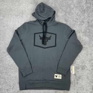 Under Armour Project Rock Hoodie Mens Large Blood Sweat Respect Pullover Gym